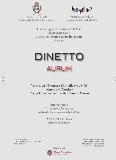 Mostra d’arte Aurum di Lino Dinetto (28 Novembre 2014)